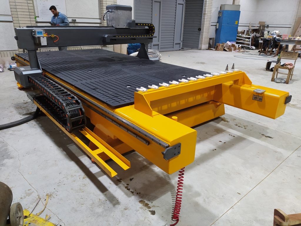 دستگاه سی ان سی CNC سه محور- تخت واربر مدل پایتون